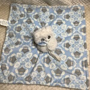 Blankets and Beyond Plush Owl Lovey Security Blanket with Pacifier Holder